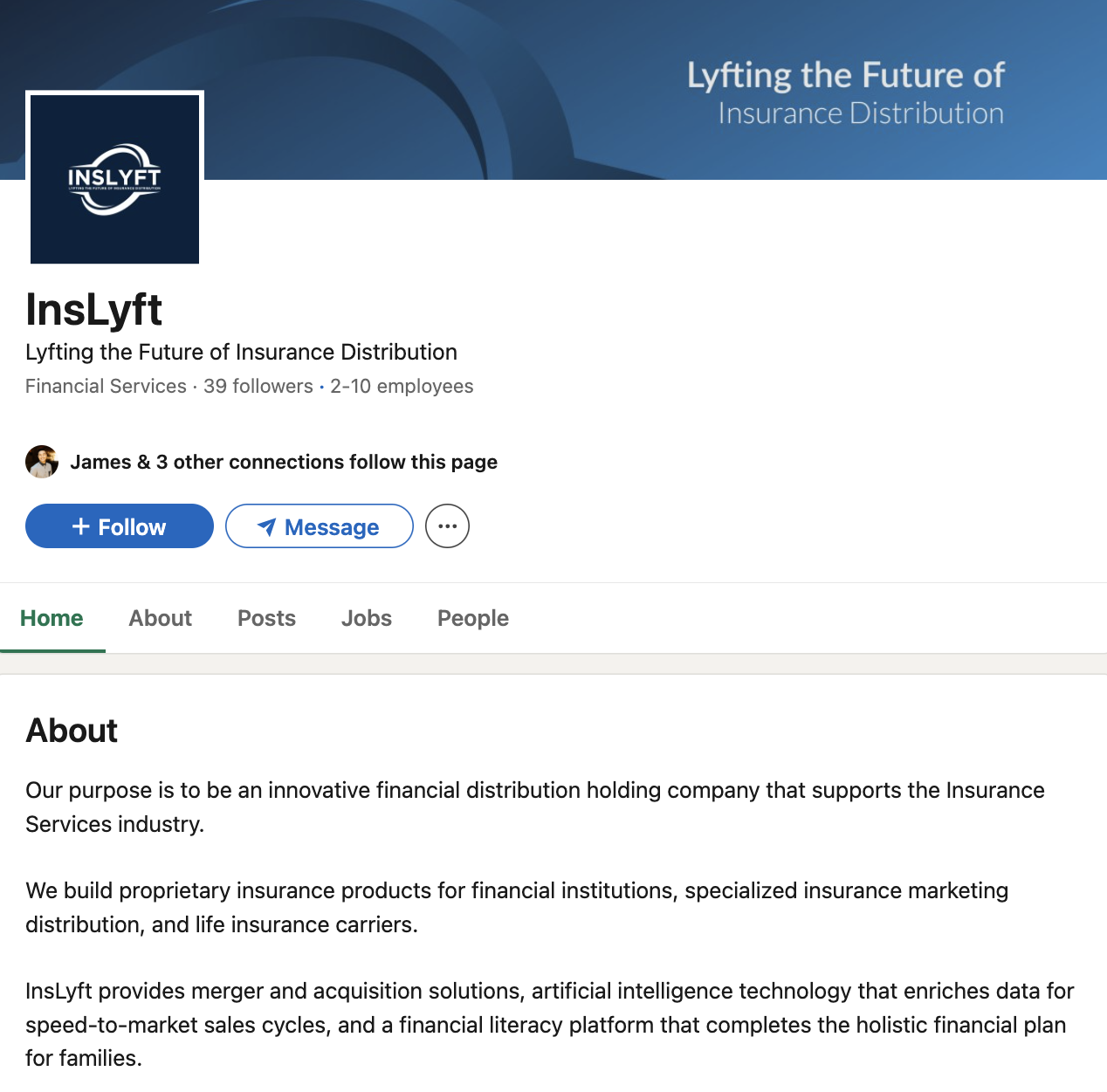 Inslyft Linkedin Profile